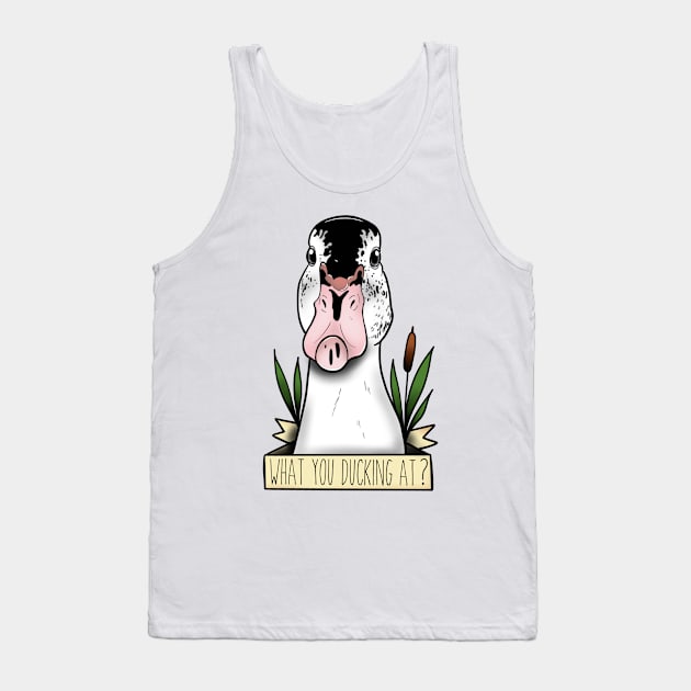 What you ducking at? Tank Top by Jurassic Ink